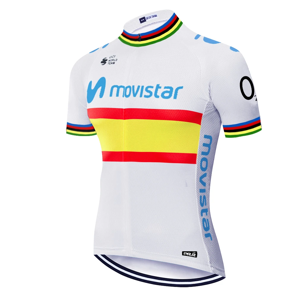 Movistar 2019 велосипедная майка летняя одежда для гонок велоспорта Ropa Ciclismo с коротким