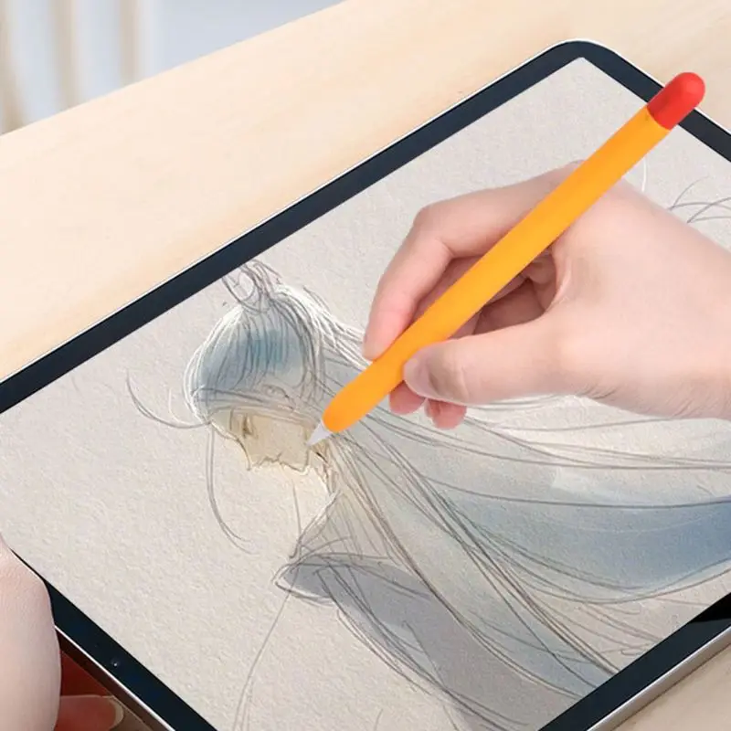 

Protective Safety Case For Apple Pencil 2 Anti-lost Anti-Shock Slilicone Sleeve Cover For Ipad Tablet Touch Pencil 2 Kits