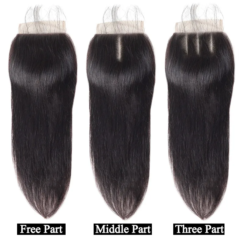 Meetu бразильские прямые пучки волос с застежкой 100% человеческие волосы 3 пряди