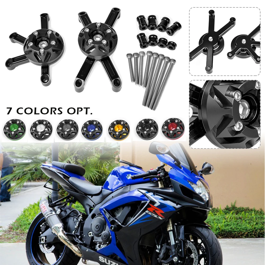 Слайдеры рамы двигателя для Suzuki GSXR600 GSXR750 GSX R 600/750 2006 GSXR 2007 600 аварийные прокладки
