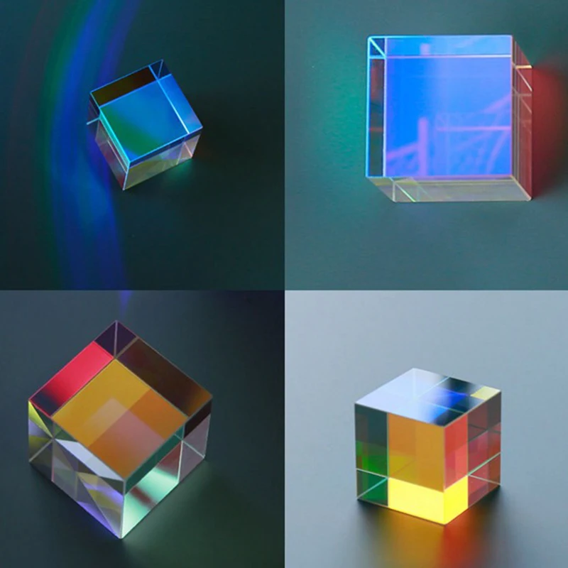 X-кубическая Призма RGB Combiner сплиттер крестообразная дихроичная Призма-украшение преподавания физики инструменты фотография исследования образовательный подарок
