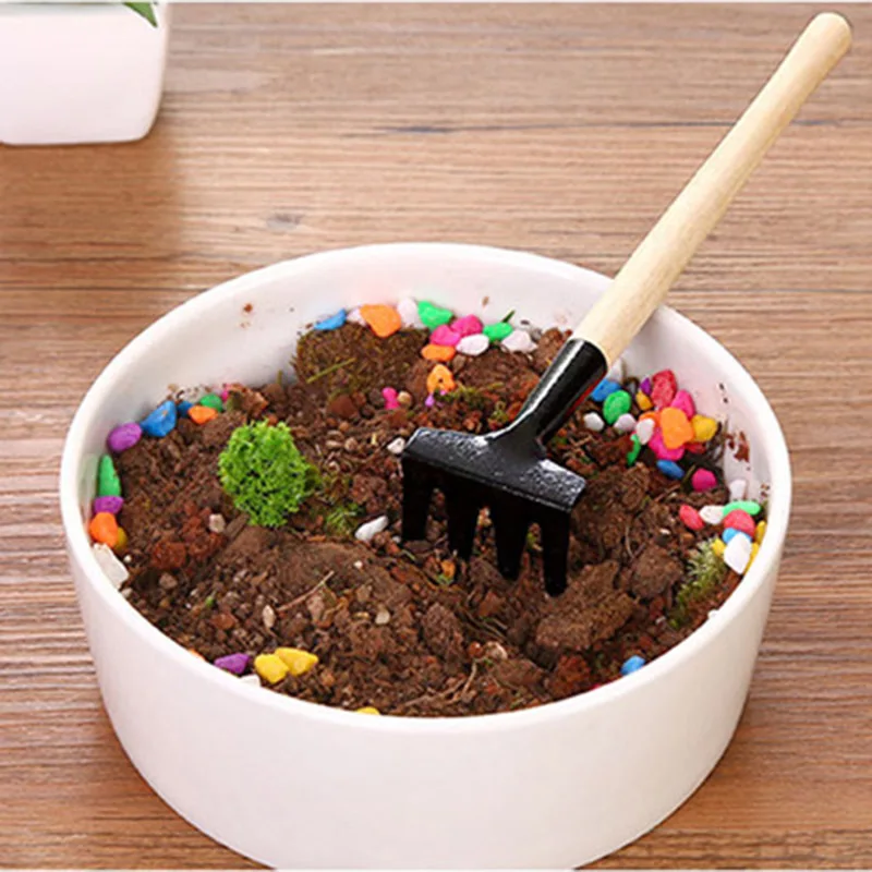 

Mini Portable Home Gardening Tool Set Balcony Home-grown Mini Digging Suits Three-piece Shovel Rake Garden Tool Set