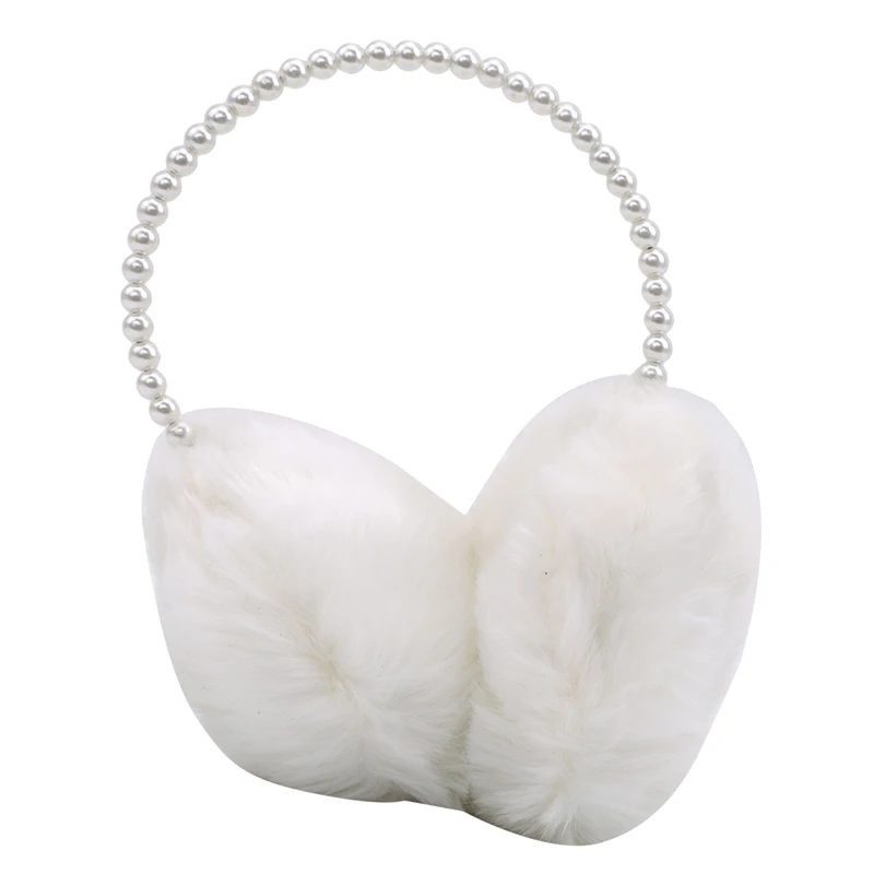 

Ladies Pearl Earmuffs Fashionable Wool-like Warm Elegant Lovely Accessories Soft High Quality Temperament Autumn Winter Earmuffs