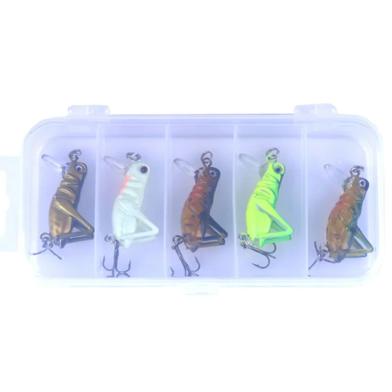 5 шт./лот Кузнечик насекомые рыболовные приманки набор морские снасти Летающий