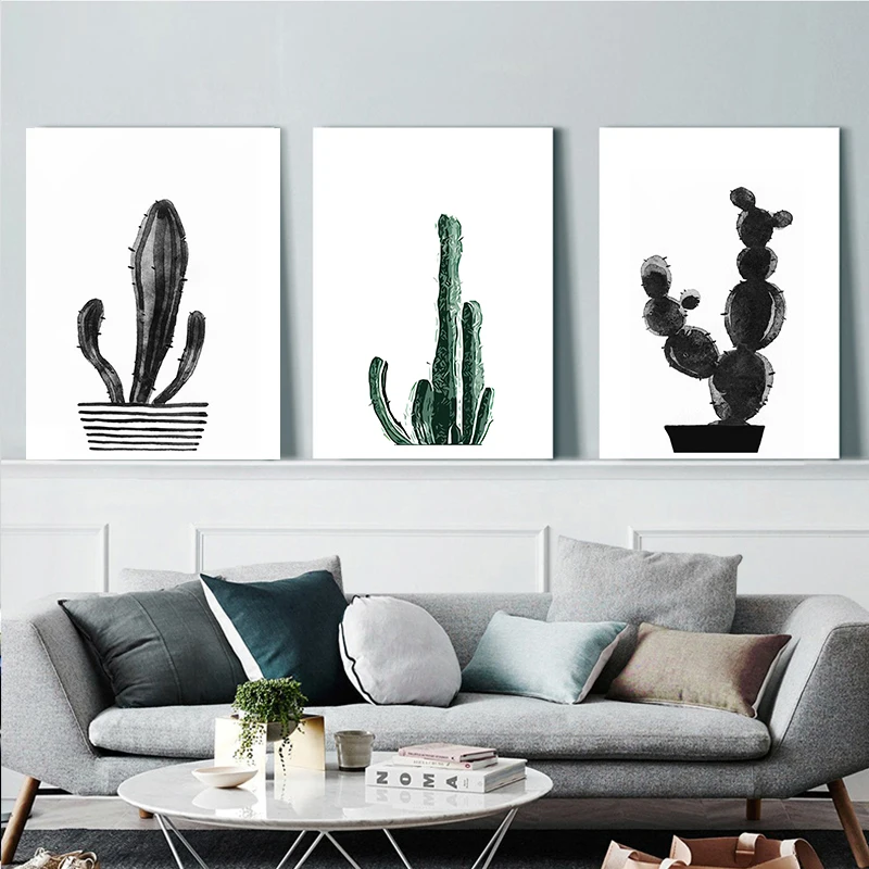 Холст Художественная живопись черные белые животные и картины Домашний Декор