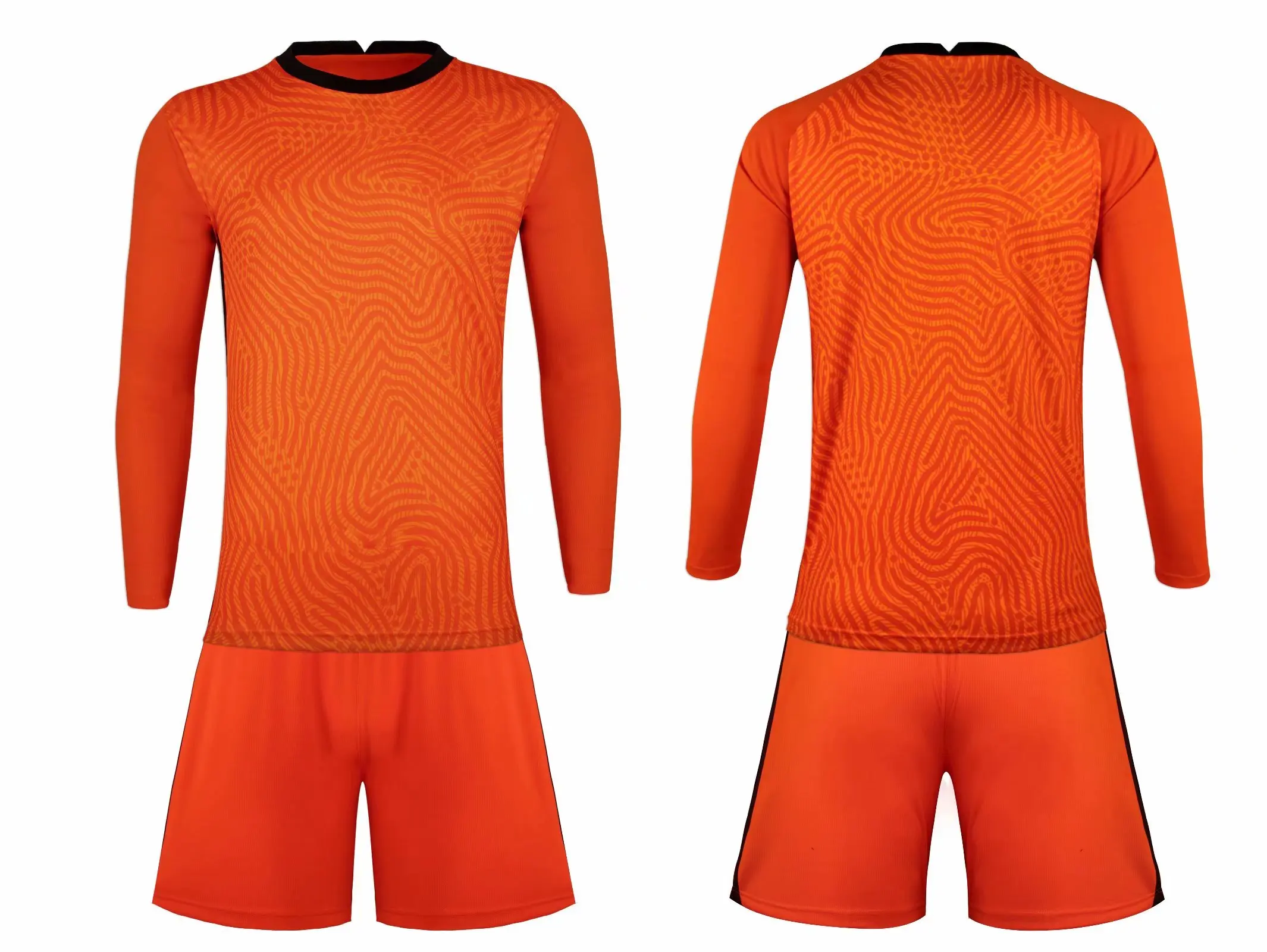 Детские длинные рукава Желтый Футбольный трикотаж комплект футбольной формы