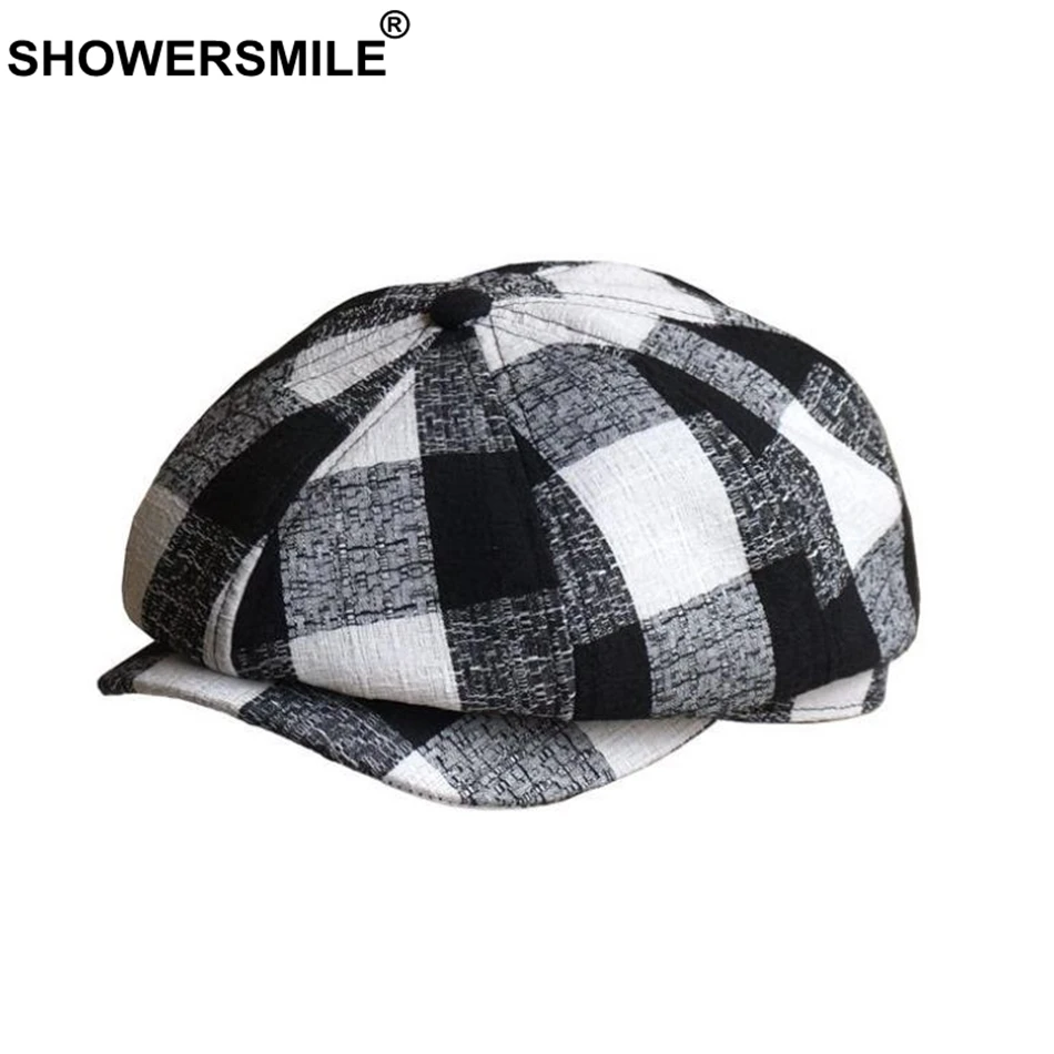 SHOWERSMILE льняная кепка газетчика для мужчин и женщин весна лето берет в британском