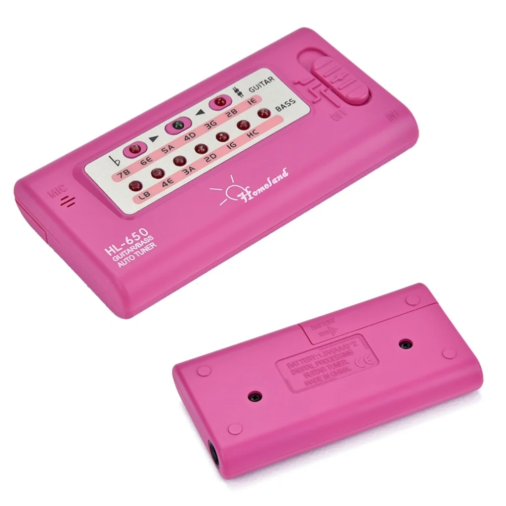 Цифровой Электронный гитарный тюнер автоматический хроматический для