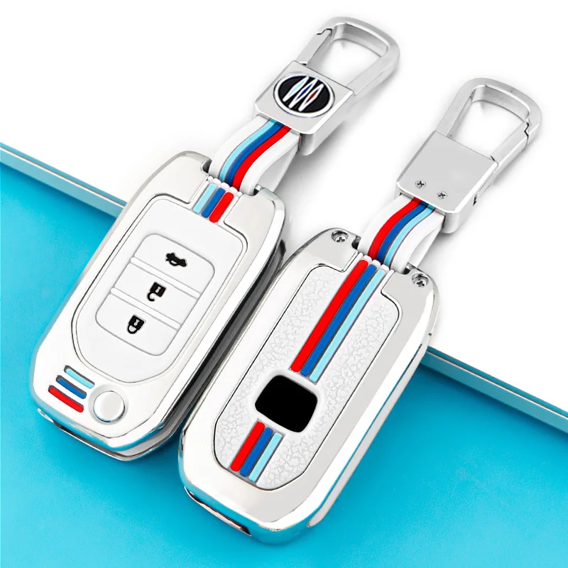 

Fashion alloy Car Key Fob Pocket Cover Case For Honda Civic CR-V HR-V Accord Jade Crider Odyssey 2015- 2018 Remote Protector