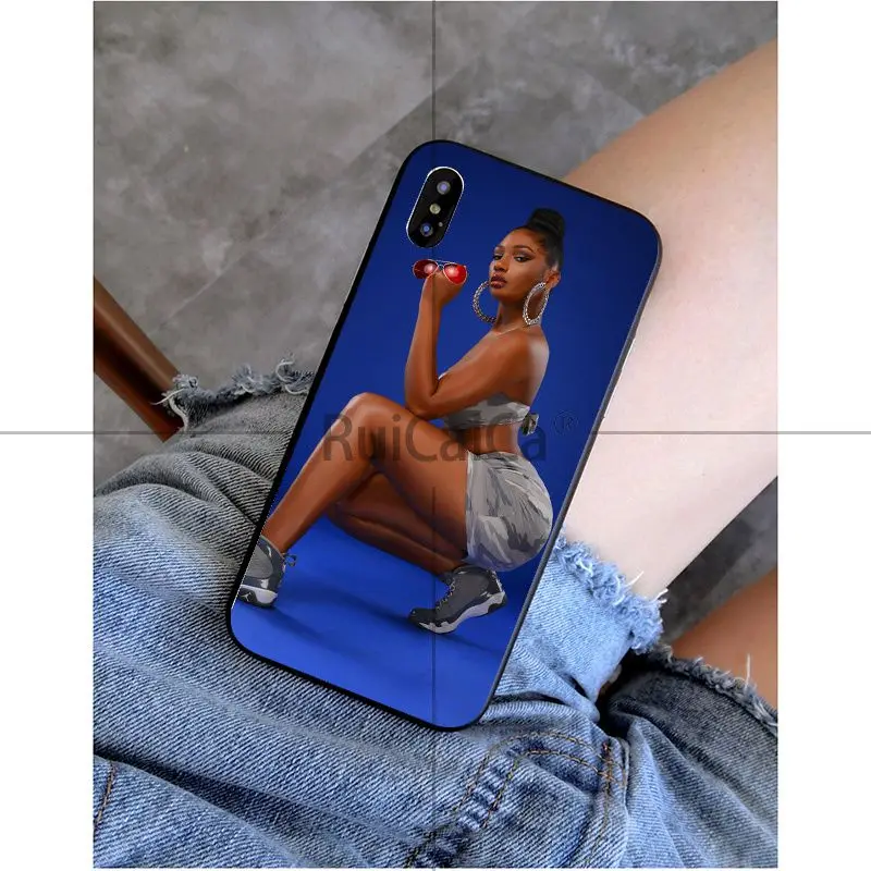 Ruicaica Megan The Stallion Новое поступление черная ячейка чехол для телефона iPhone 8 7 6 6S Plus 5 5S