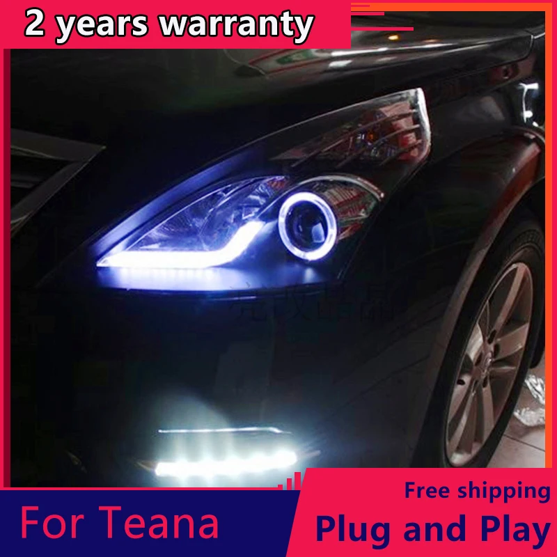 

KOWELL Car Styling for Nissan Teana headlights 2008-2012 Teana led headlight led drl H7 hid Q5 Bi-Xenon Lens low beam