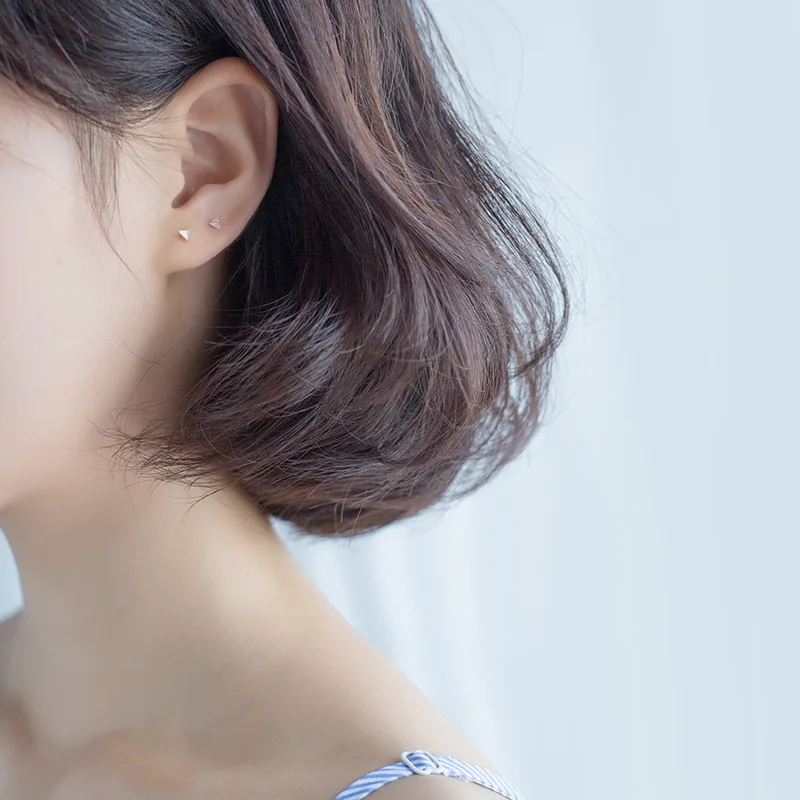 Женские Треугольные Серьги-гвоздики Trusta маленькие серьги-гвоздики