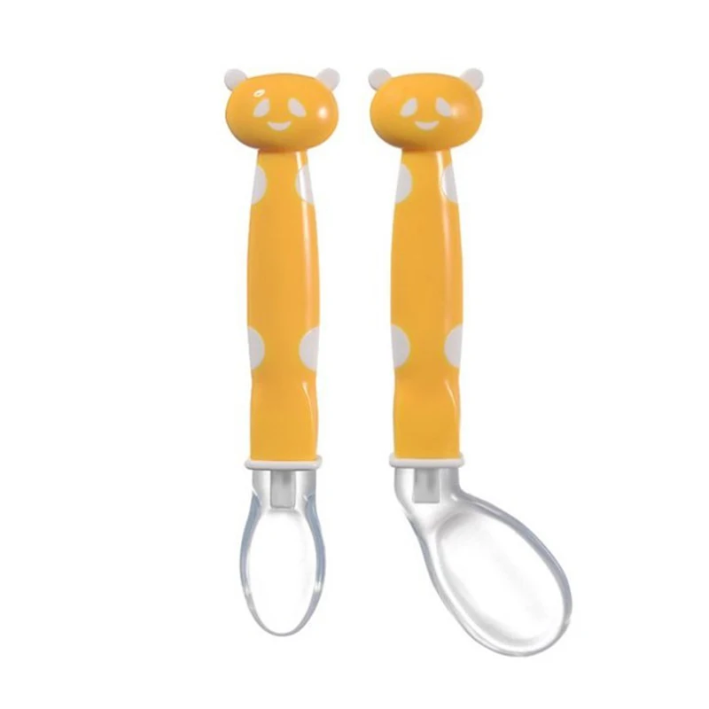 Милая мультяшная силиконовая ложка Мягкая на голову суп для маленьких мальчиков