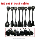 2021 новейший полный комплект 8 кабелей для грузовиков OBD2 Диагностический Инструмент OBD OBDII Соединительный кабель для delicht VD TCS Pro Plus