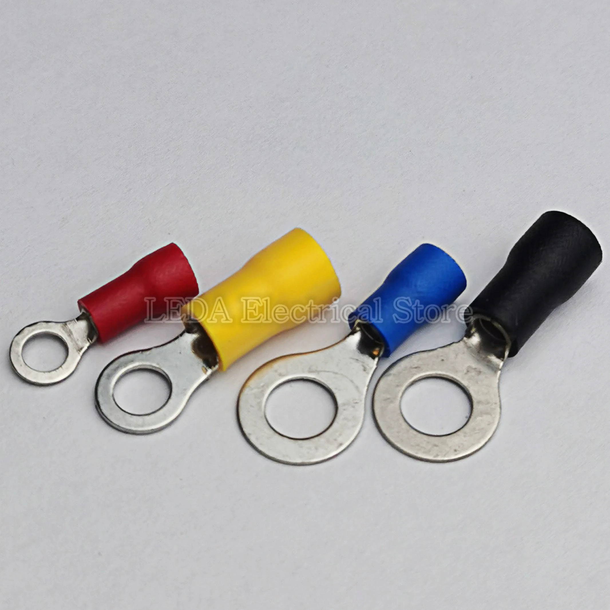 100 шт. RV2 3 5 8 холодный отжим клеммы O Тип круговой предварительно Изолированный