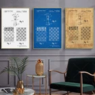 Скоростной шахматный патент, игровое настенное искусство, быстрые шахматные постеры, декор комнаты, винтажная печать, схема, идея подарка, настенные украшения для игры