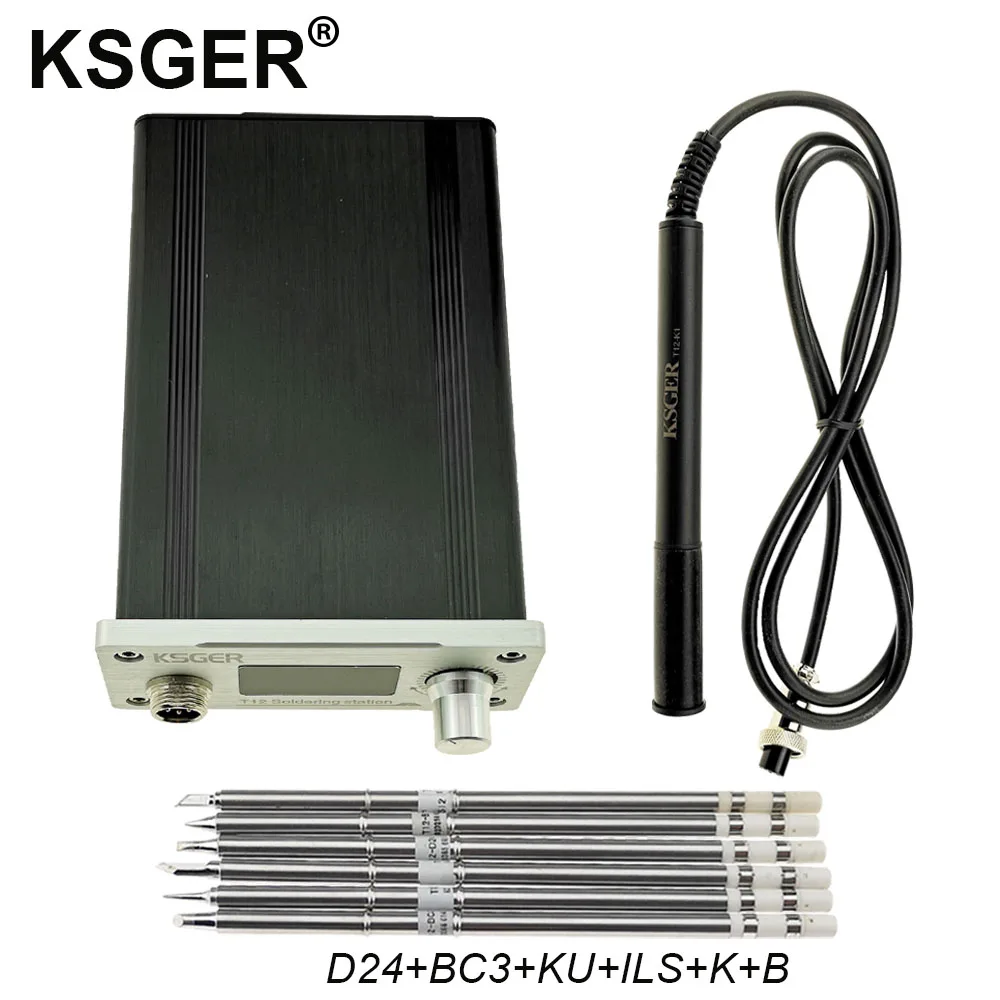 Sets 6 KSGER DIY T12 OLED паяльная станция STM32 V2.1S авто-сон T12 железные наконечники комплекты для сварки ABS держатель ручки Стенд CNC Передняя панель - Цвет: Sets 6