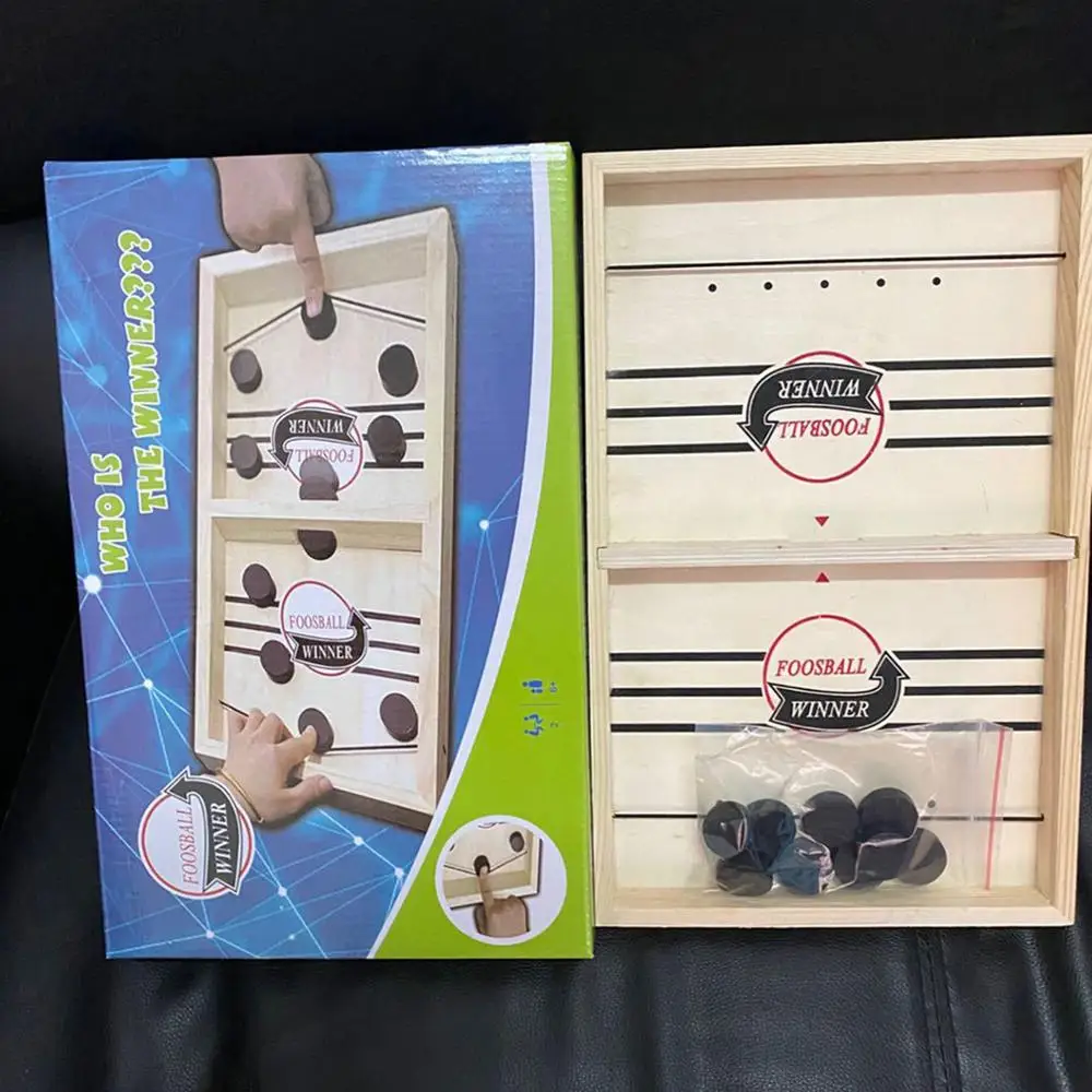 

Slingshot Table Hockey Party Game, Bouncing Chess Hockey Game, Table Desktop Battle 2 in 1 Ice Hockey Game, Winner Board