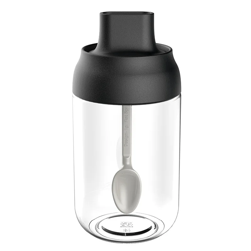 

Glass Seasoning Bottle Salt Storage Box Spice Jar for Salt Oil Honey with Spoon Oil Brush Transparent Kitchen Tools Supplies