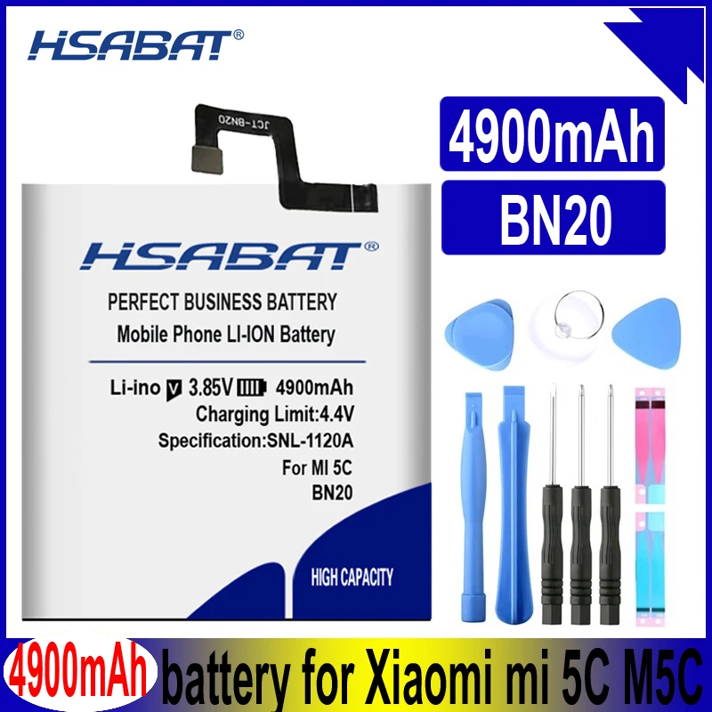 Аккумулятор HSABAT 4050mAh BN20 для Xiaomi mi 5C M5C mi5C | Мобильные телефоны и аксессуары