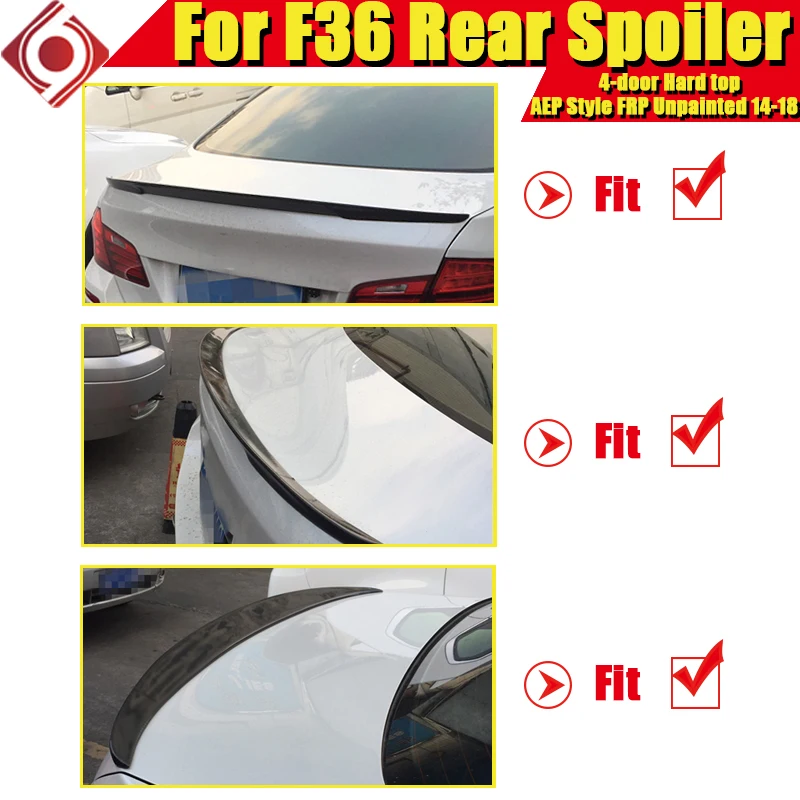 Подходит для BMW F36 спойлер FRP Неокрашенный задний крыло 4-Series 420i 428i 430i 4-дверный