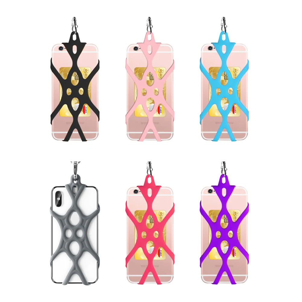 Универсальный 4 7 6.5in силиконовые сотового телефона ремень держатель чехол