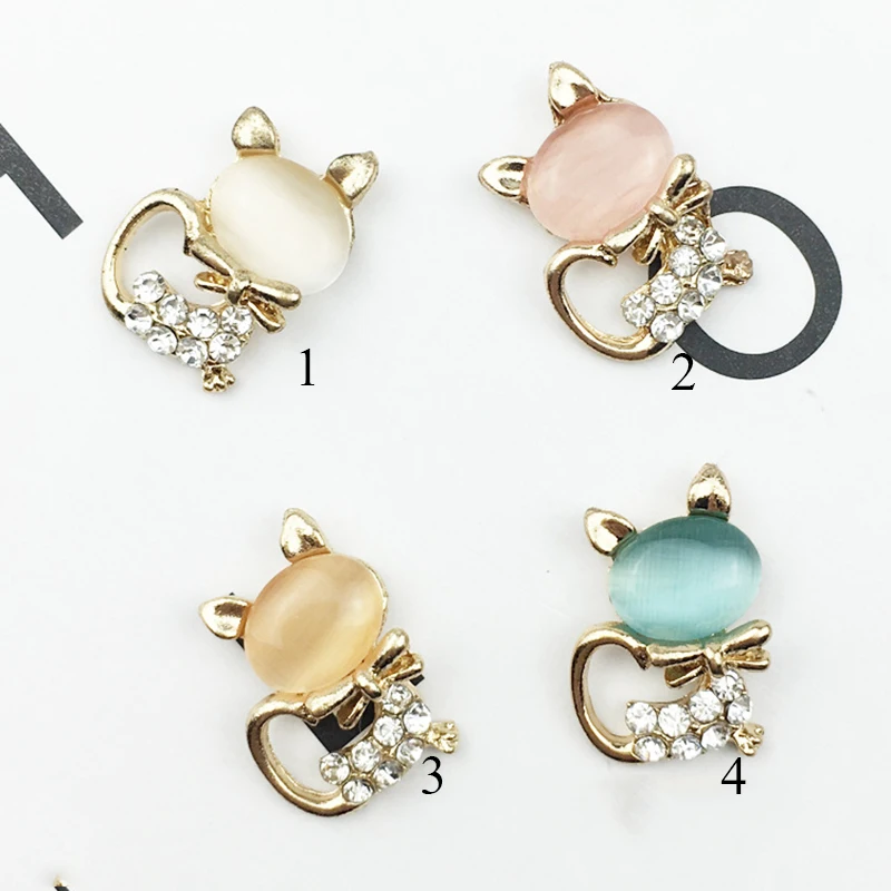 5 шт./лот акриловые пуговицы со стразами металлические плоские для украшения