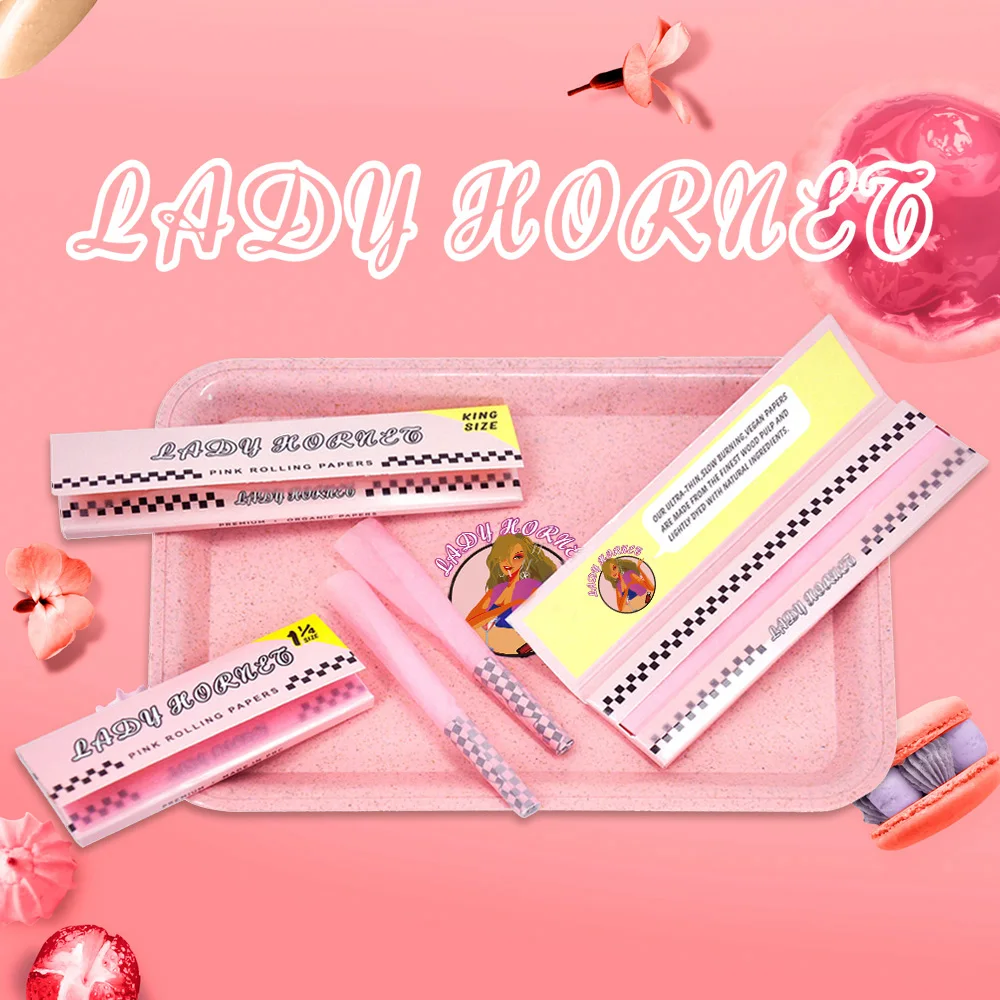 Биоразлагаемый поднос для скатывания табака розовый контейнер сигарет травы