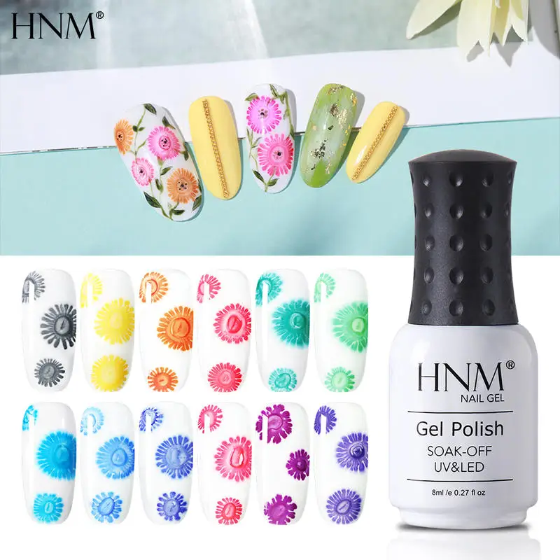 Гель-лак HNM 8 мл для ногтей отмачиваемый Праймер полуперманентный УФ светодиодный