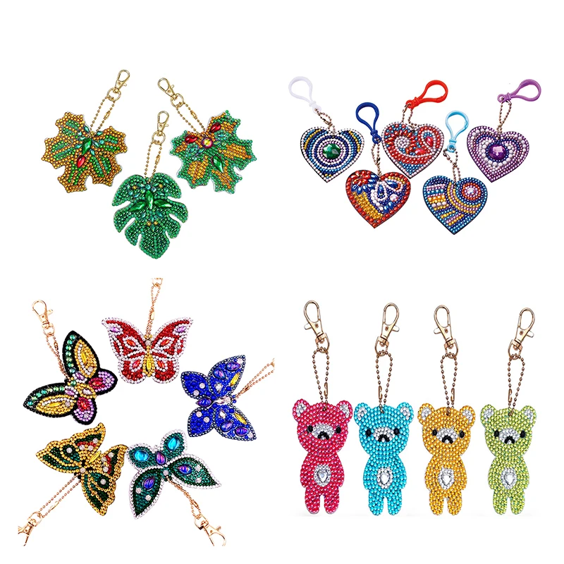 1 6 шт. брелок для ключей с вышивкой|Алмазная мозаика и вышивка| |