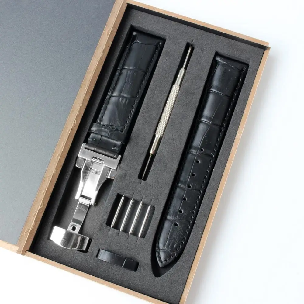 Оригинальные кожаные браслеты для часов инструмент Топ телячья кожа