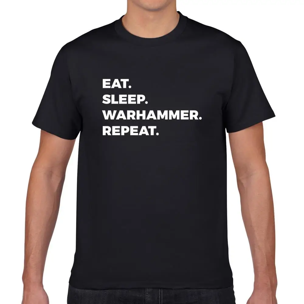

Men's T Shirts Inscription Eat Sleep Game Repeat Printed 100% Cotton T-shirts for Men Unisex Tee Mens Womens Game Clothing