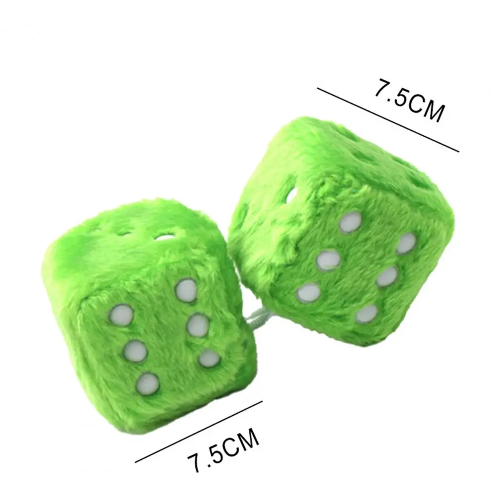 

Car Pendant Colorful Plush Dice Washable Beautiful Auto Decoration Vehicle Rear View Mirror Hanging Ornament Home Decoration