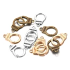 Металлические ретро-подвески 10 компл.Лот, подвеска в стиле панк, свобода, ожерелье, модные наручники для рукоделия, аксессуары