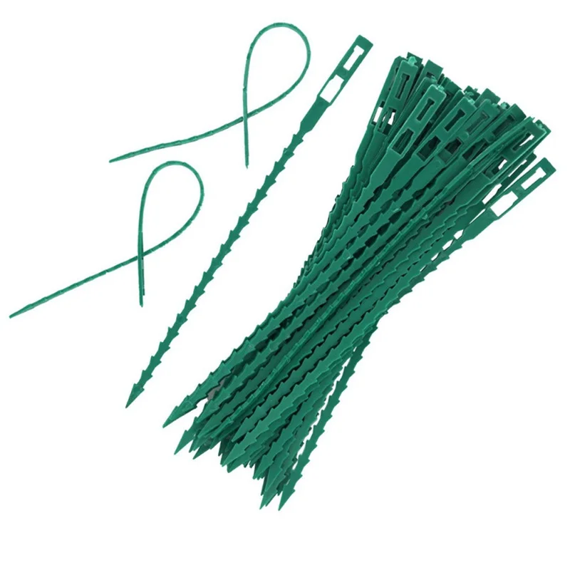 Регулируемые пластиковые кабельные стяжки для растений 50 шт. 13/17 см садовые