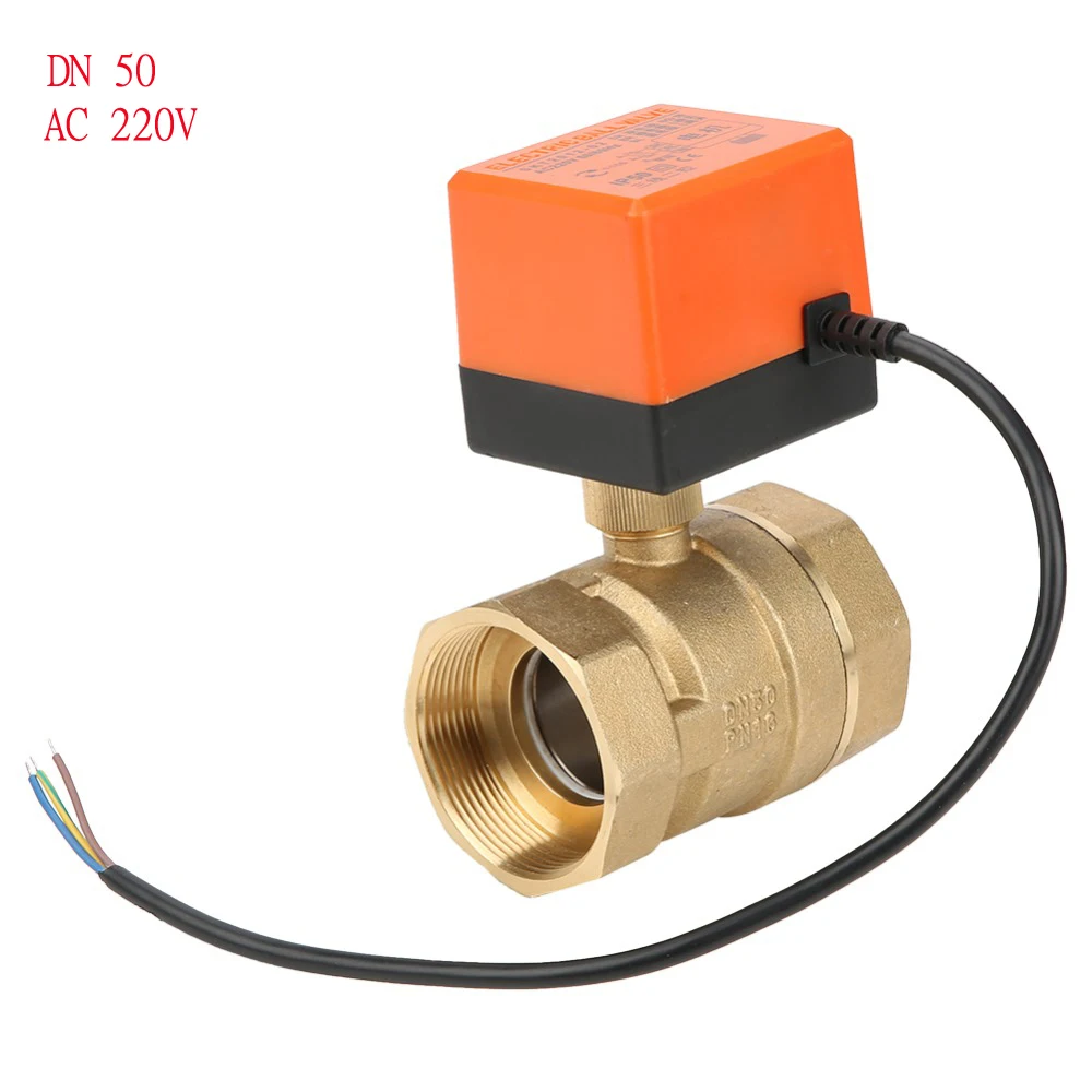 AC 220V G2 DN50 2-полосная 3-жильный 2-точечный Управление латунные заклепки