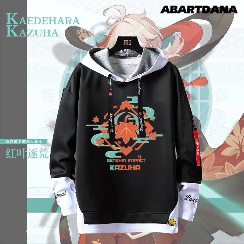 Игра Genshin Impact Cosplay Kaedehara Kazuha сшитые поддельные двухкомпонентные мужские и женские
