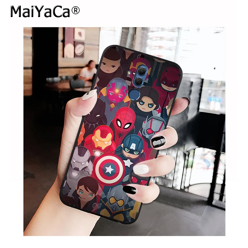 MaiYaCa фильма «Дэдпул»; рубашки Железный человек Марвел Мстители чехол для телефона с логотипом для Huawei mate 10 20 Lite 20X Коврики 20 10 Pro Коврики 9 Nova3 3i