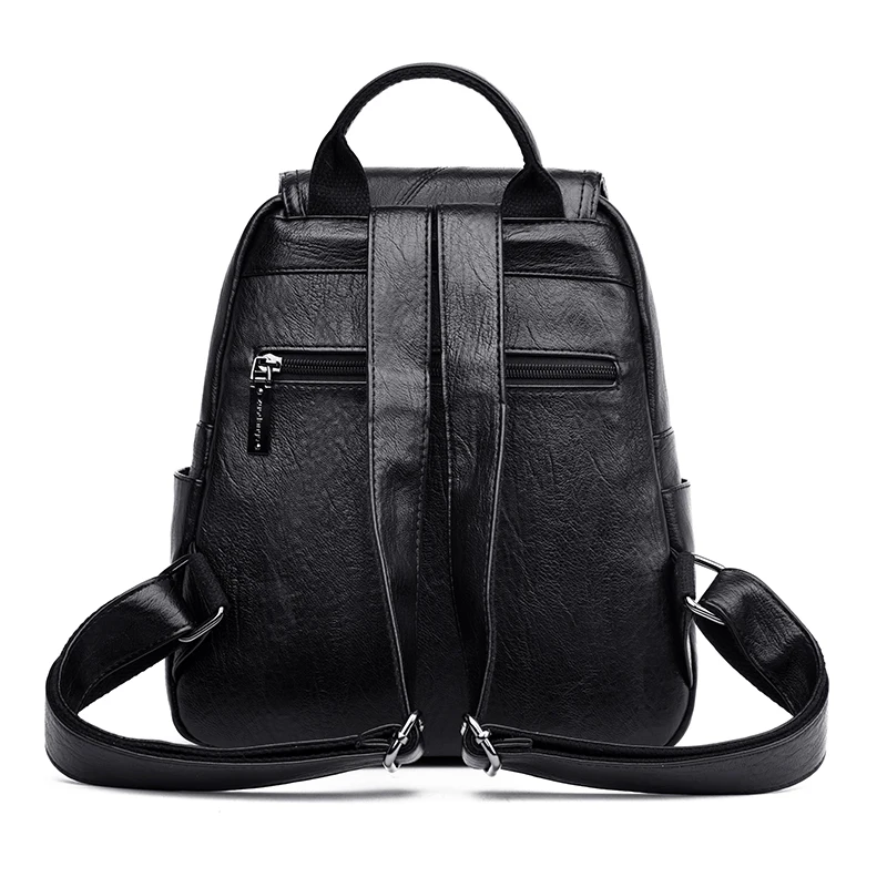 Женские кожаные рюкзаки высокого качества 2019 вместительный дорожный