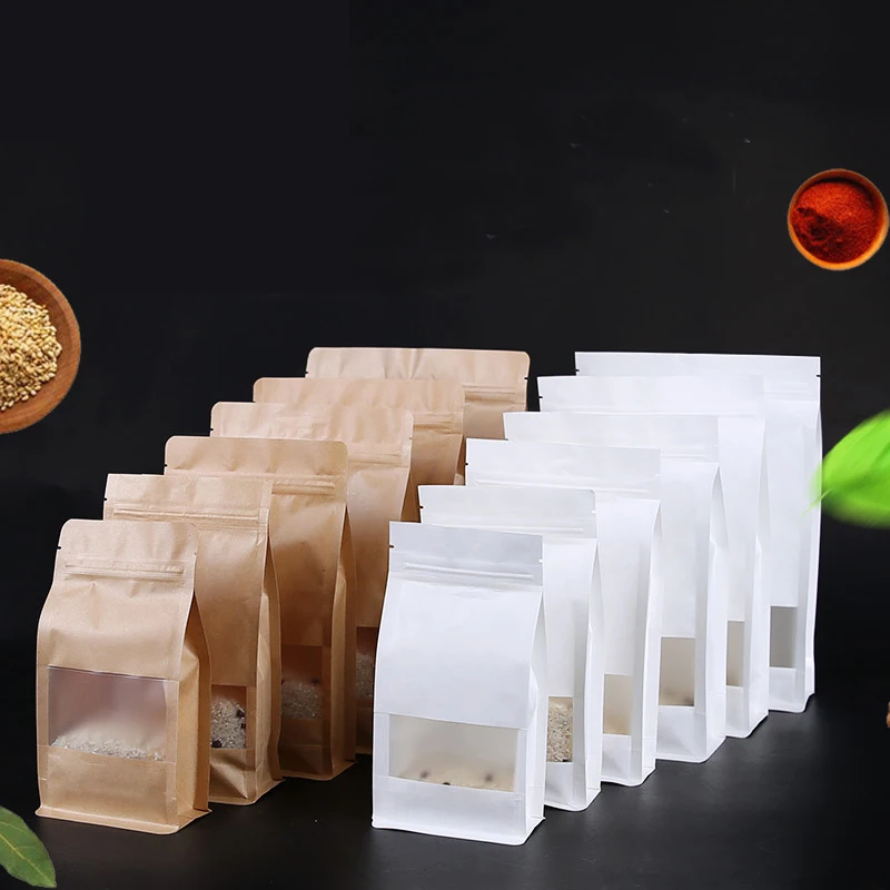 50 шт бумажный пакет с открытым окном Подарочный мешок семена на заказ большой