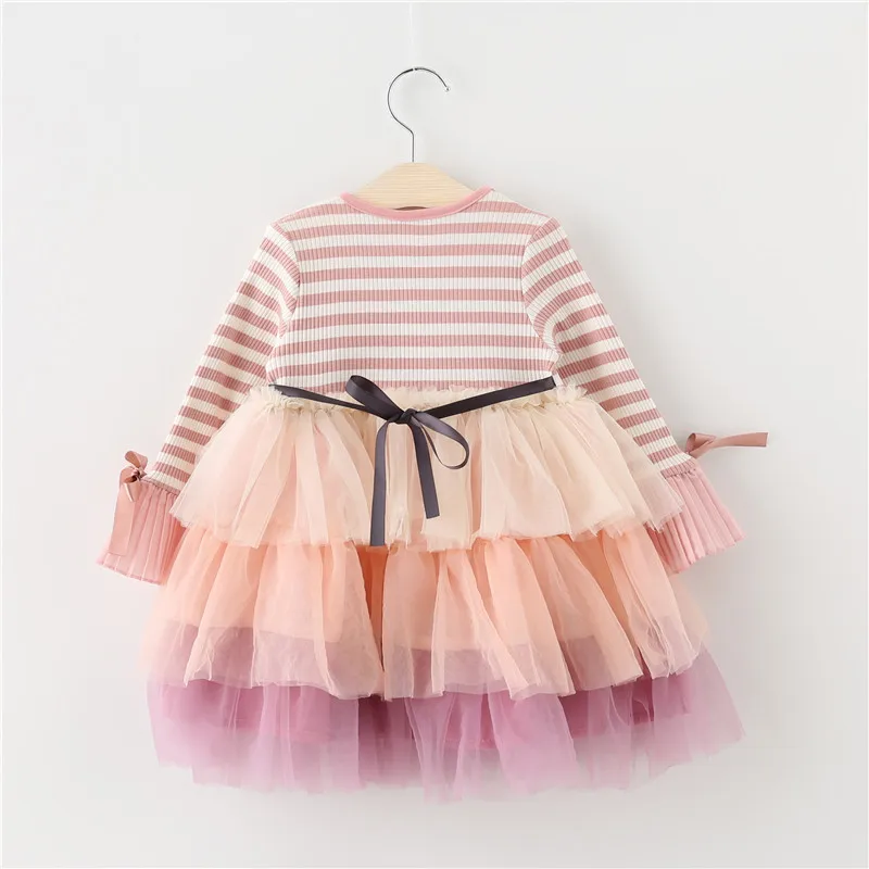 Милое платье одежда для маленьких девочек Новинка 2019 года платья осеннее
