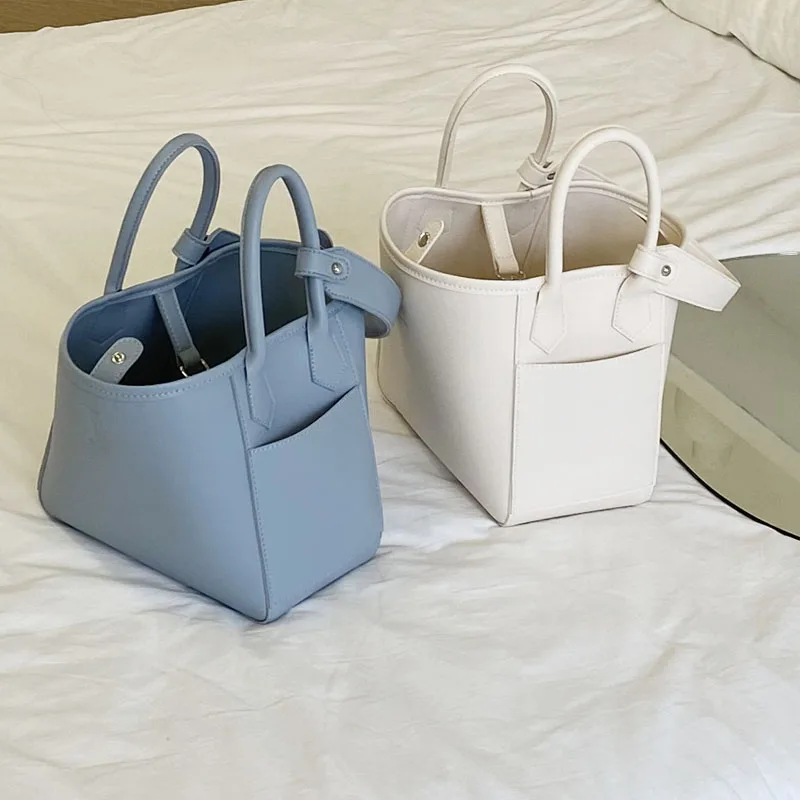 

Korea new bag 2021 Dongdaemun vegetable blue bag fresh autumn ins wind handbag large capacity shoulder bag