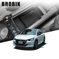 brobik cars armrest storage box tray container car parts accessories for peugeot 2008 2020 2021 car decoration
