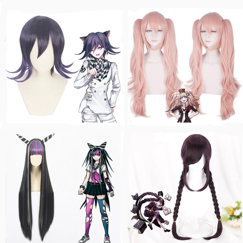 Danganronpa Akamatsu Toko monokuma Mioda Ibuki Iruma Miu джунко эношима косплей парик для wo мужчин