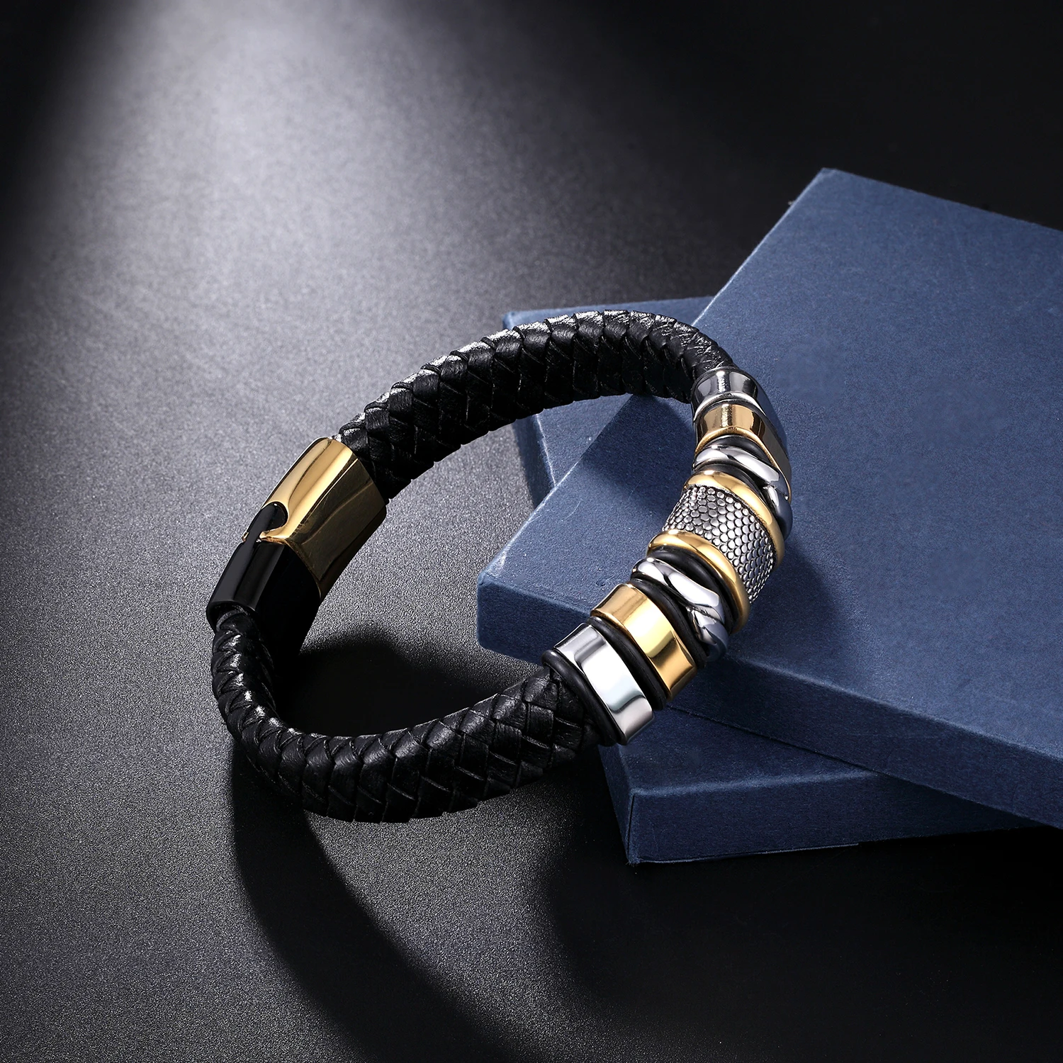 Роскошные аксессуары браслет мужской модный подарок черные браслеты из