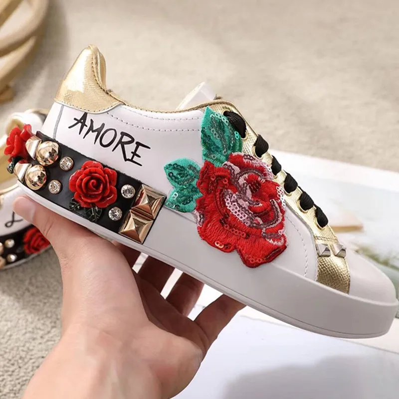 

Женские туфли с цветочным принтом, Разноцветные Повседневные туфли с круглым носком, на шнуровке, 2021