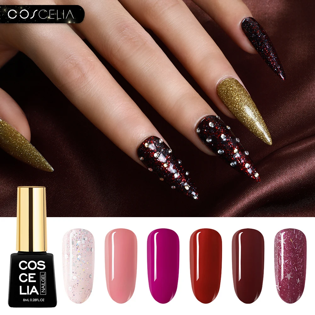 COSCELIA УФ гель для ногтей лак 8 мл Полупостоянный стойкий дизайна маникюра верхнее