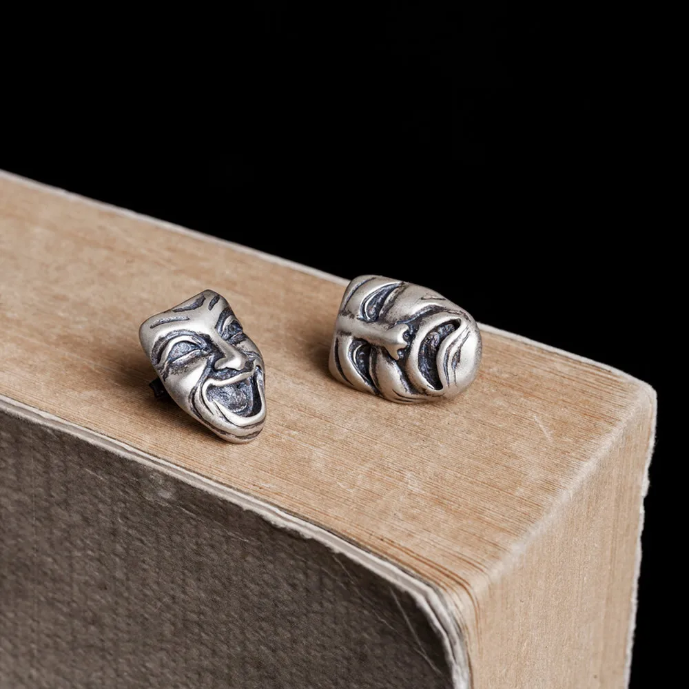 Серьги женские и мужские из серебра 925 пробы с креативным плачом|Серьги-гвоздики|