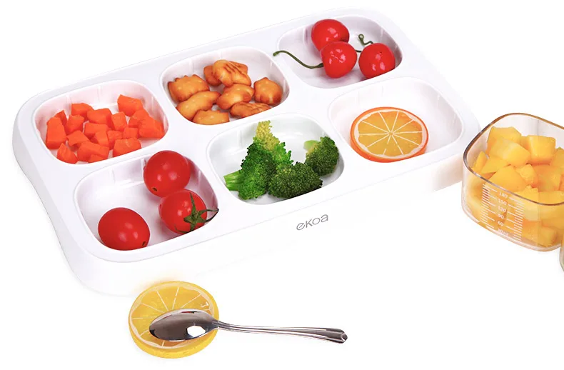 Pack of 6 Tritan Baby Solid Foods Storage Box Bin lunch Fresh Storage Container Kitchen Accessories Utensil BPA Free Organizer