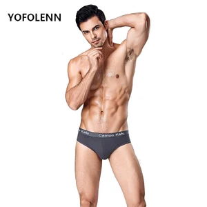 Трусы мужские дышащие сетчатые, шелковые пикантное нижнее белье для геев, трусы-брифы из бамбукового волокна, Мужское боди, удобные Однотонные трусы